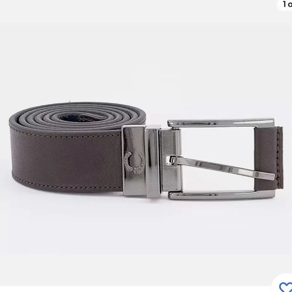 Hawker Rye Harrison Reversible Pebble Leather Belt Brown Size 32 Stitch Fix NWT